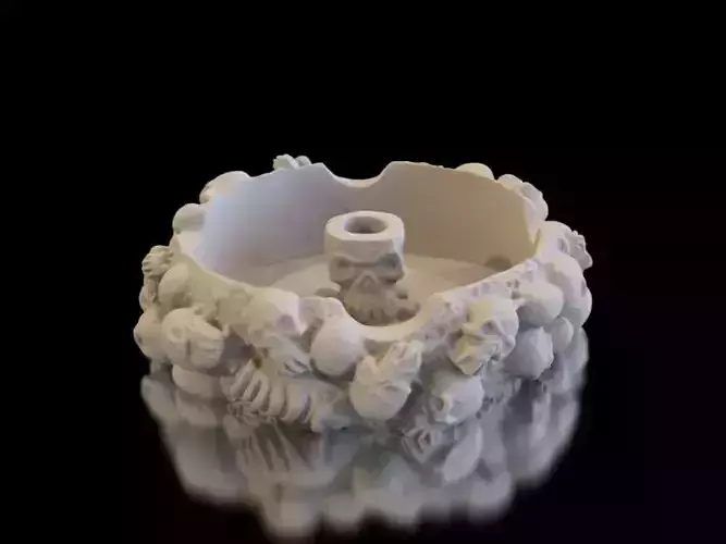 Ash Tray made of skulls 3D print model