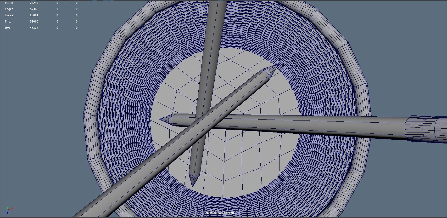 Pen Holder UV Unwrapped and Baked 3D model_7