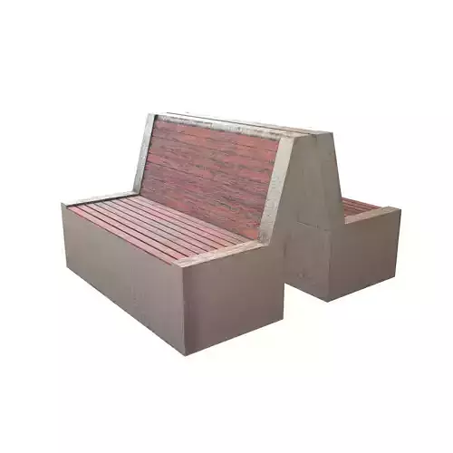Group Modern Outdoor Bench v2 001