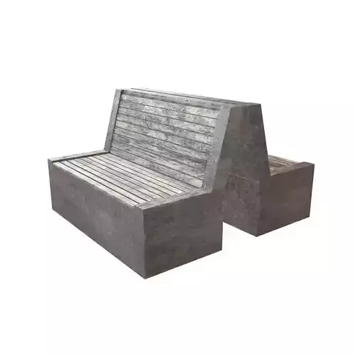 Group Modern Outdoor Bench v2 002