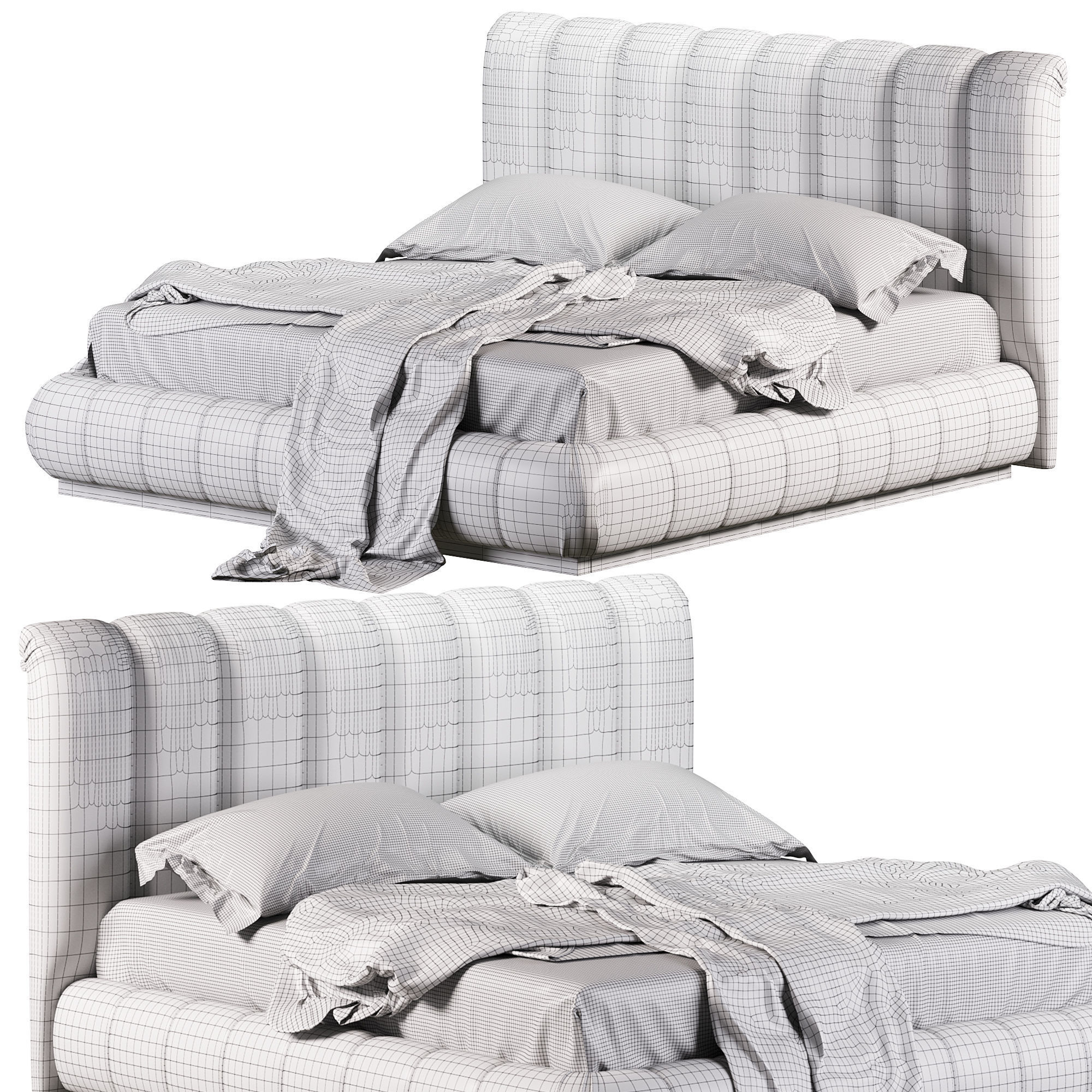 LIFETIME Bed by giorgiocollection 3D model_4