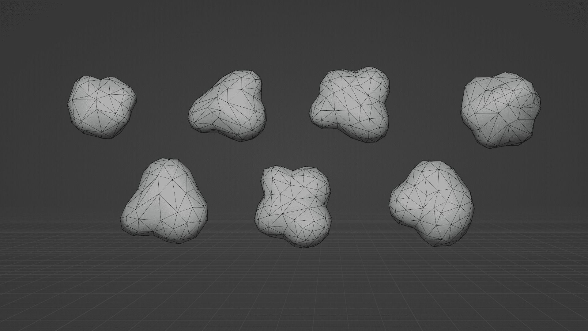 Lowpoly Stylized Cloud Pack Low-poly 3D model_10