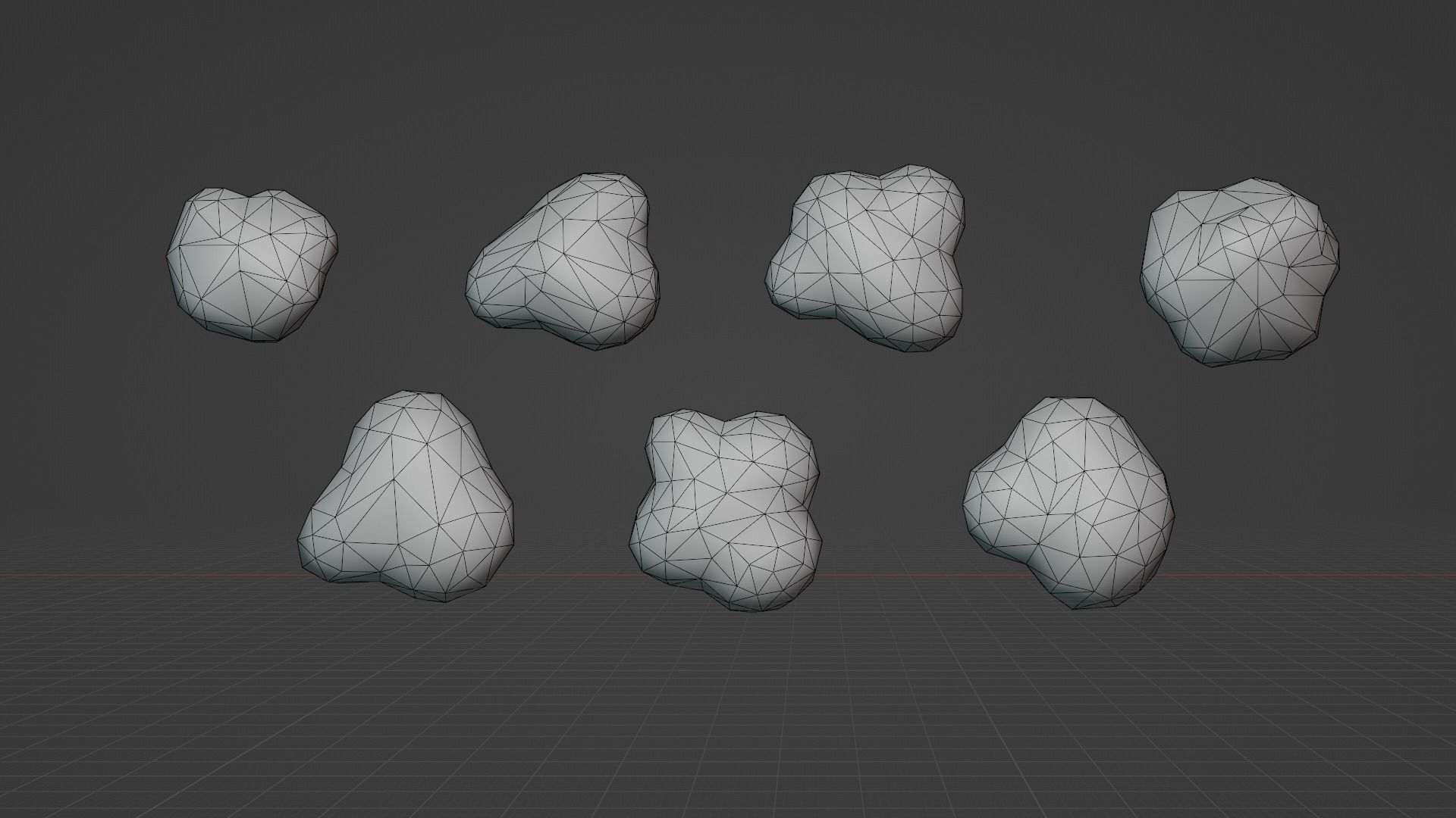 Lowpoly Stylized Cloud Pack Low-poly 3D model_11