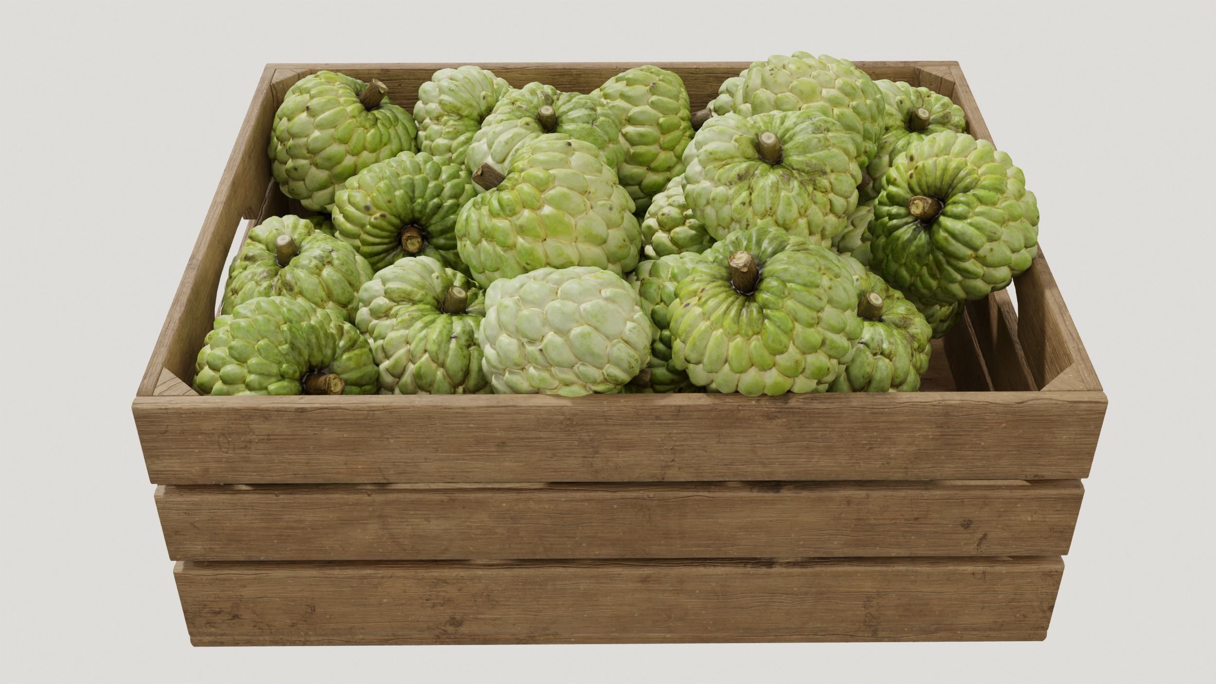 annona squamosa crates 3D model_5
