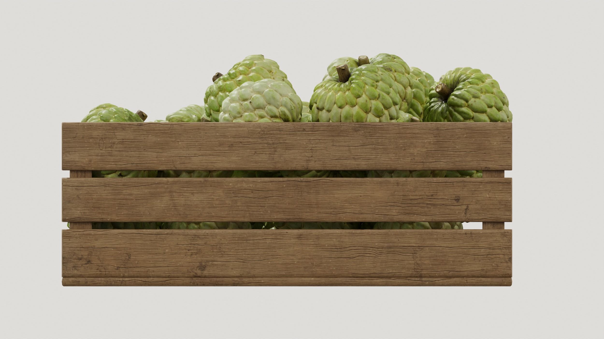 annona squamosa crates 3D model_4