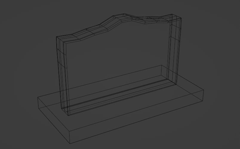 GraveStone 3D model_1