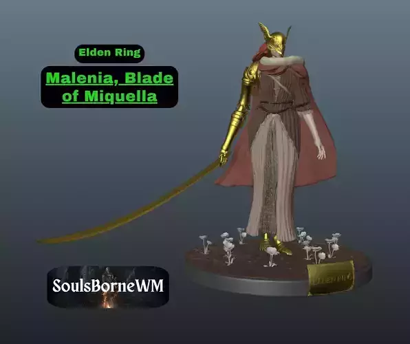 Elden Ring Malenia Blade of Miquella V2 Remake With Bonus 3D print model