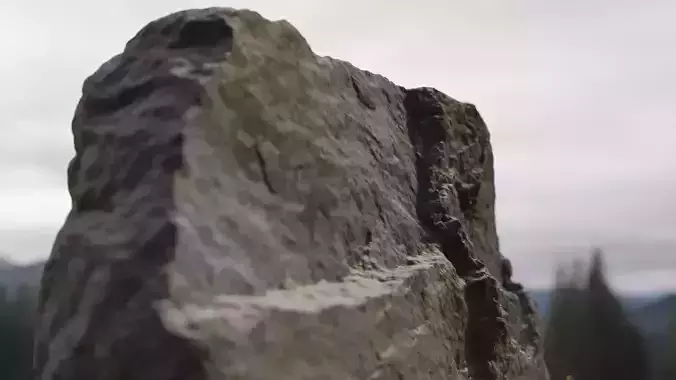 A stone in a dead temple site 3