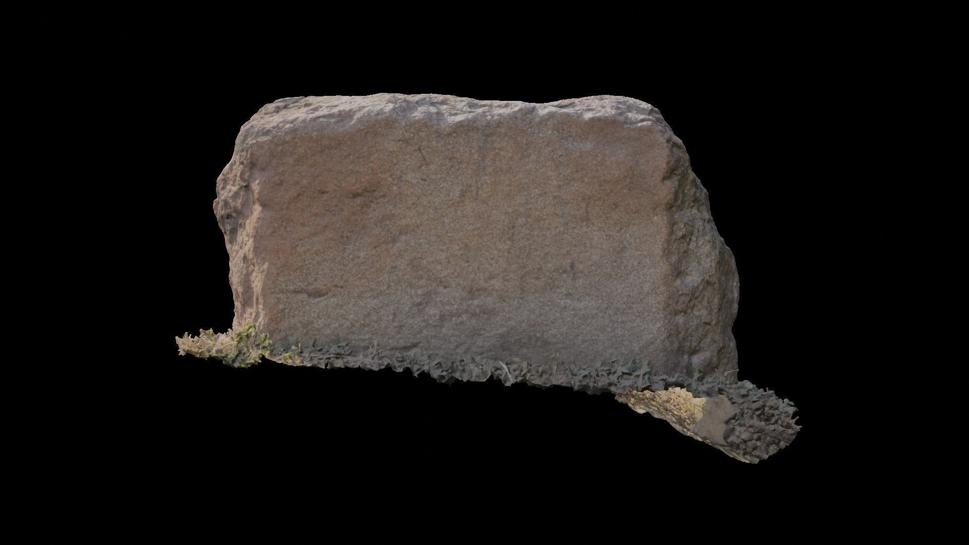 A stone in a dead temple site 3 3D model_1