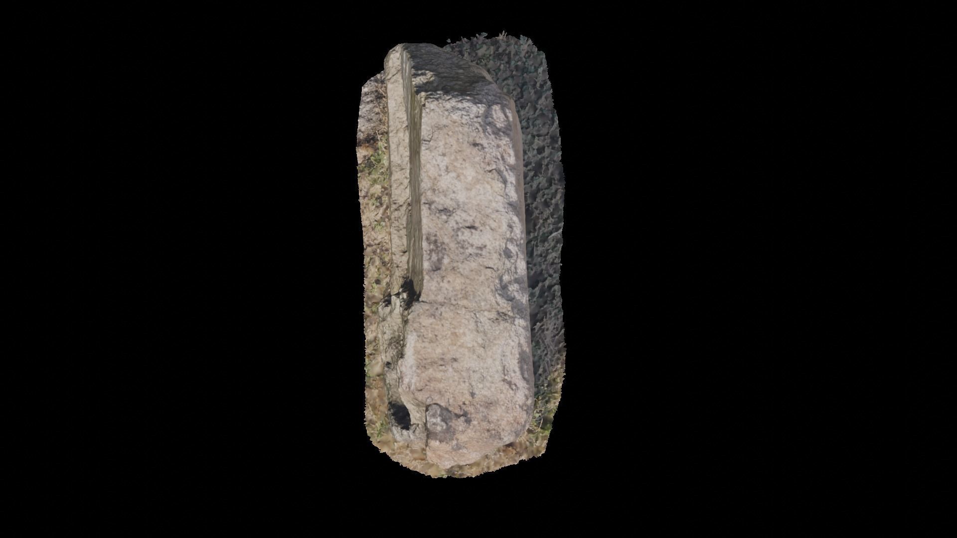 A stone in a dead temple site 3 3D model_5