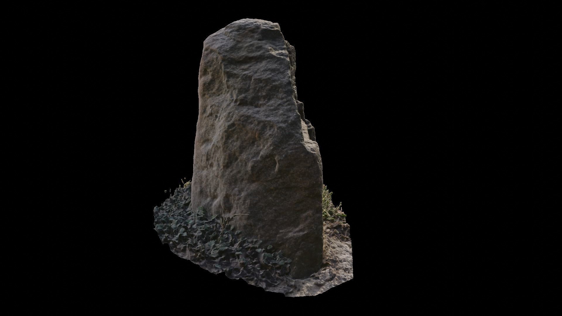A stone in a dead temple site 3 3D model_4