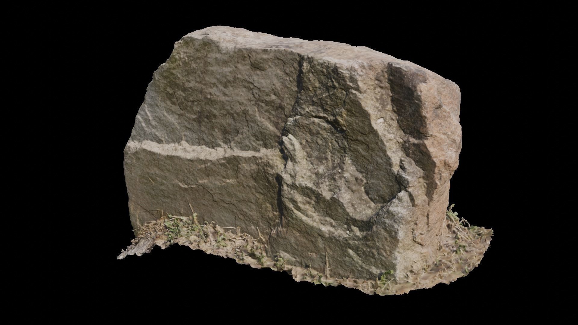 A stone in a dead temple site 3 3D model_3