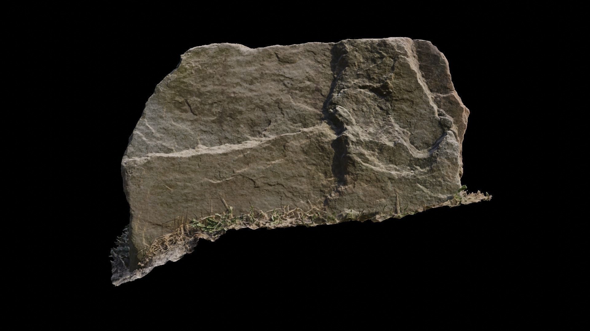 A stone in a dead temple site 3 3D model_2