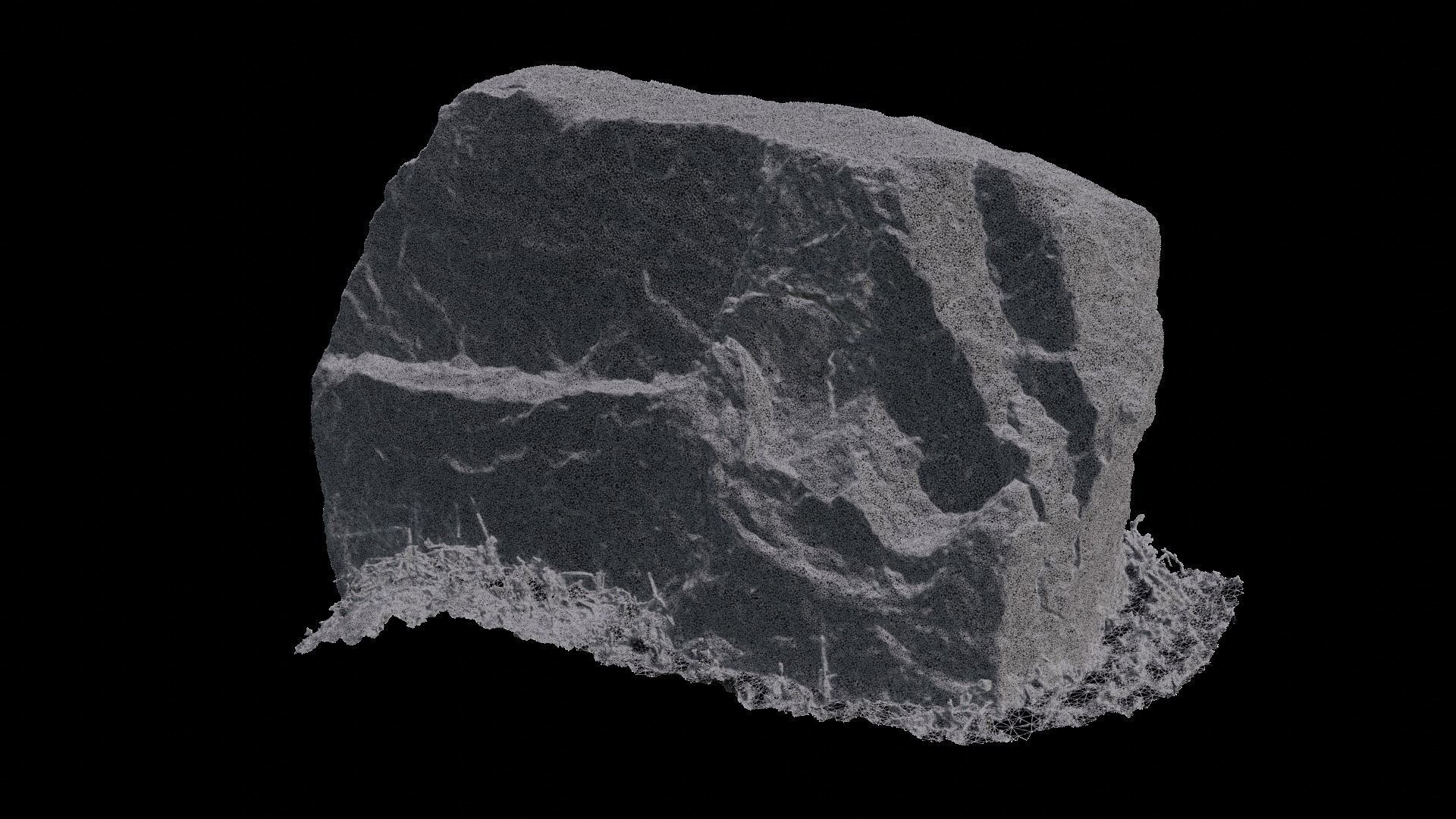 A stone in a dead temple site 3 3D model_6