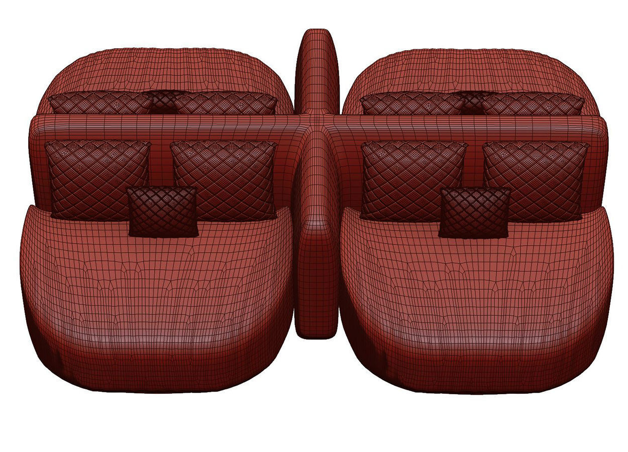 Stefa double side restaurant chair SCD66 by Bpoint Design 3D model_5