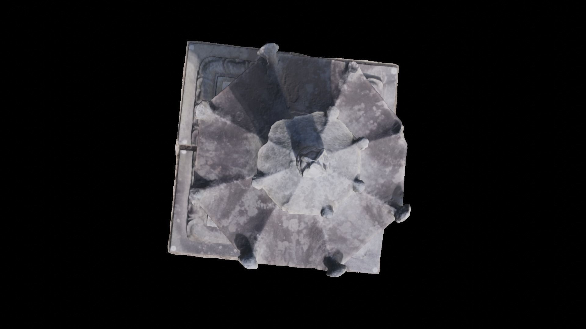 Stupa of Buddhist Monk Wonjong at Godalsa Temple Site 3D model_5