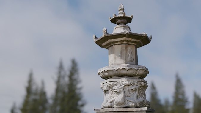 Stupa of Buddhist Monk Wonjong at Godalsa Temple Site 3D model