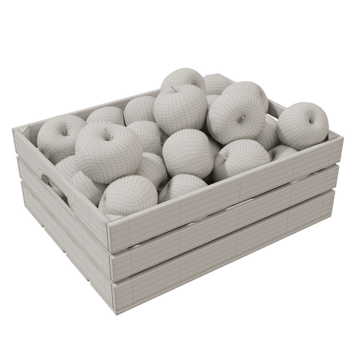 apple crates 3D model_1