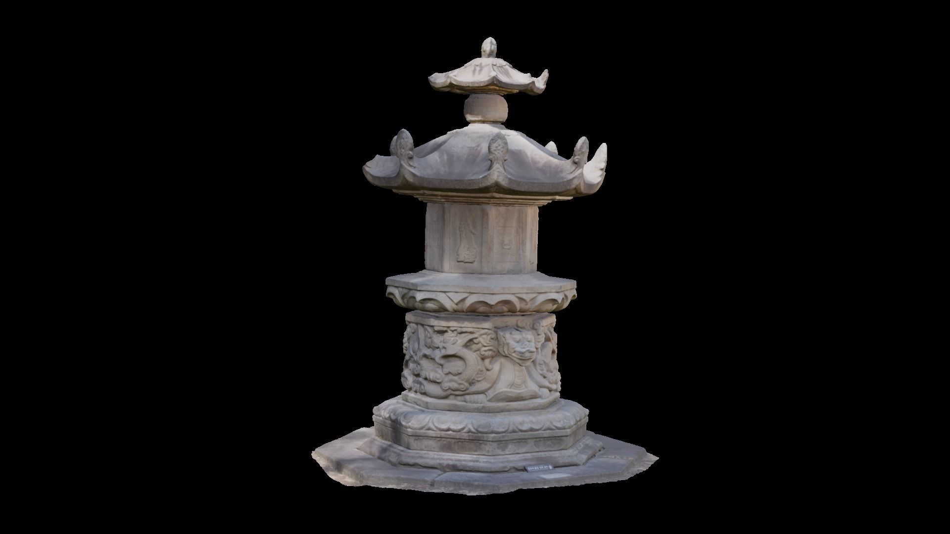 Stupa at Godalsa Temple Site 3D model_3