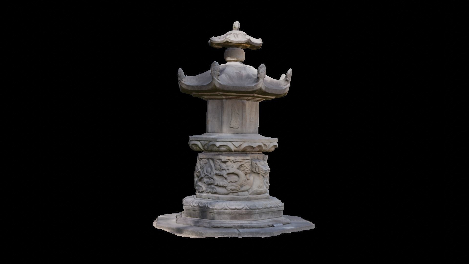 Stupa at Godalsa Temple Site 3D model_1