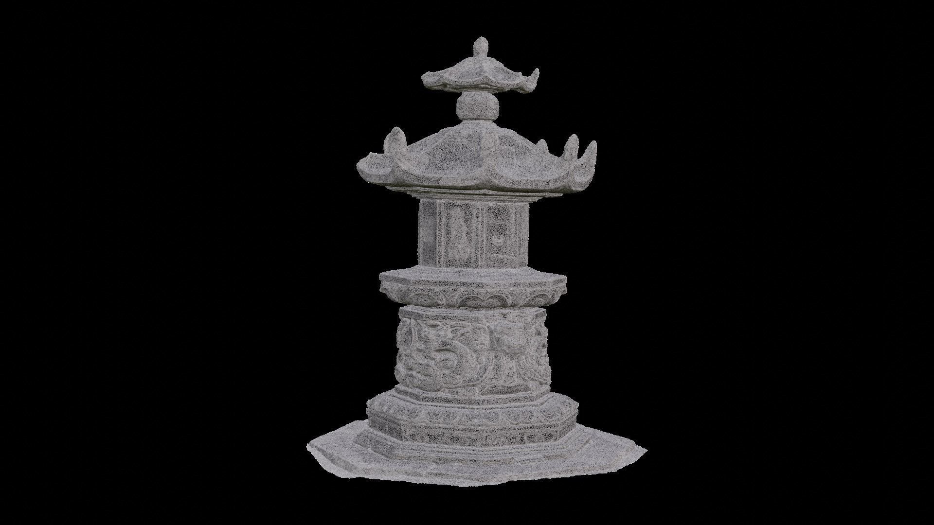 Stupa at Godalsa Temple Site 3D model_6