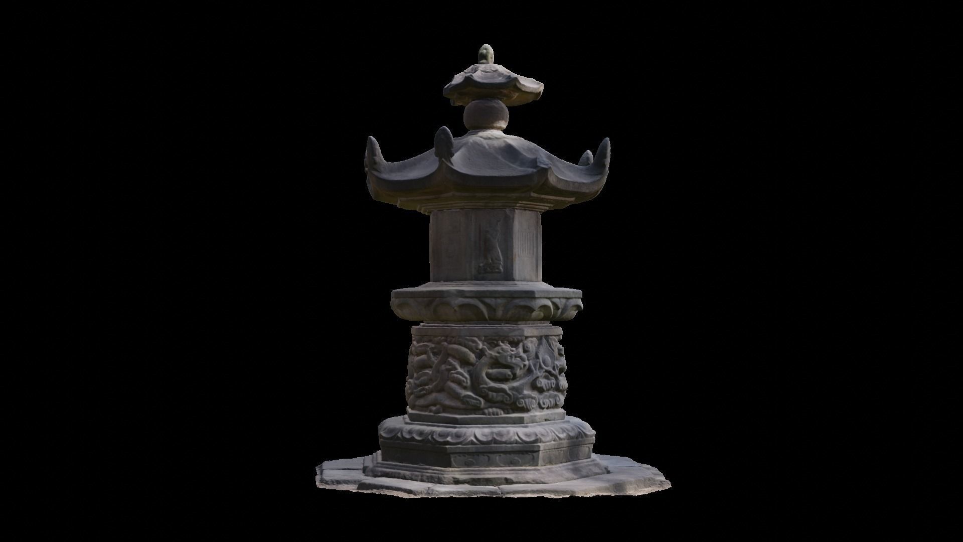 Stupa at Godalsa Temple Site 3D model_4
