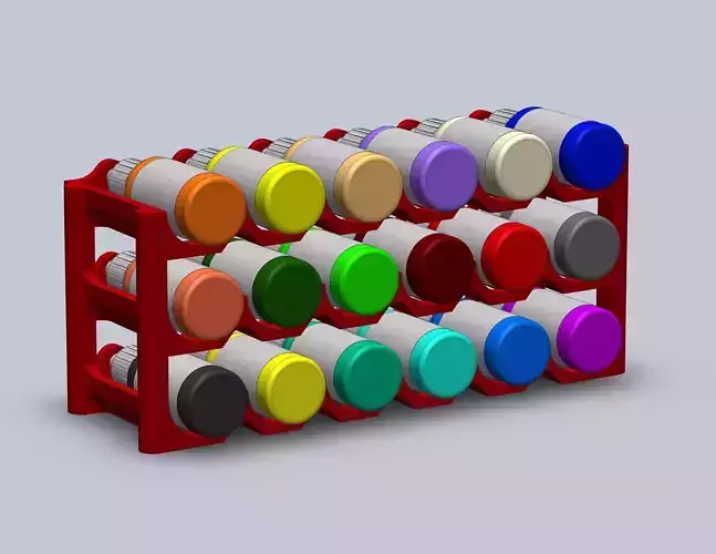 17ML PAINT CANS STAND  3D print model