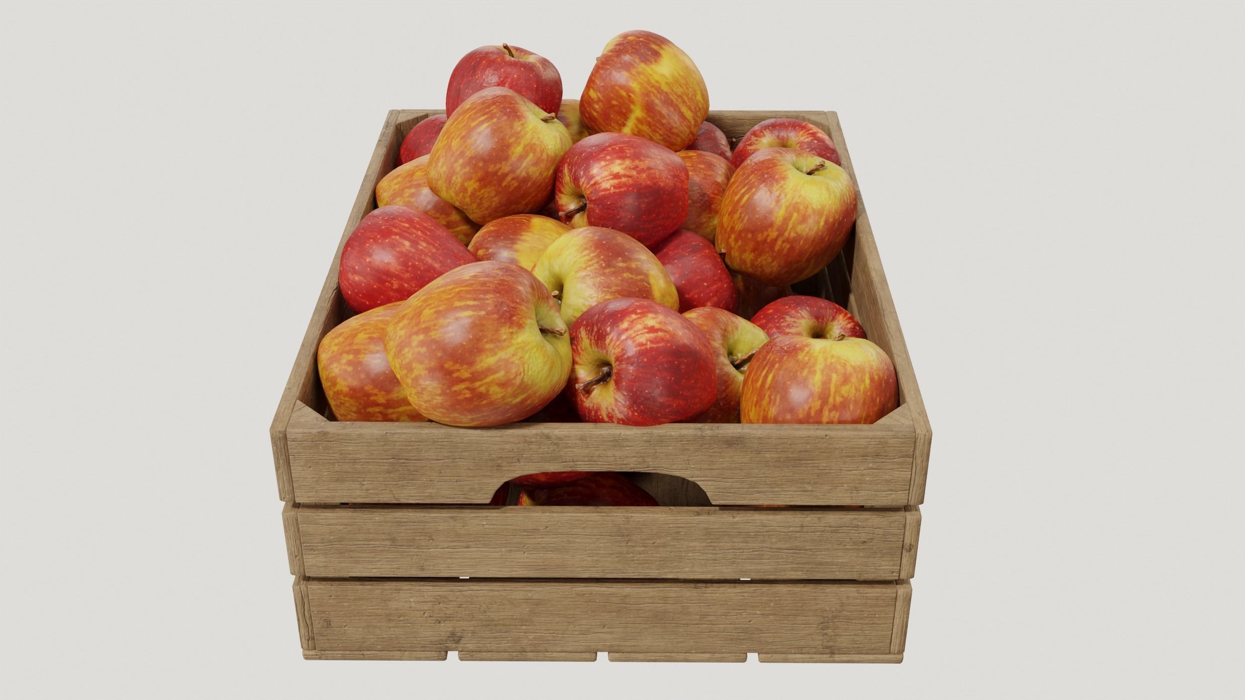 apple crates set 02 3D model_7