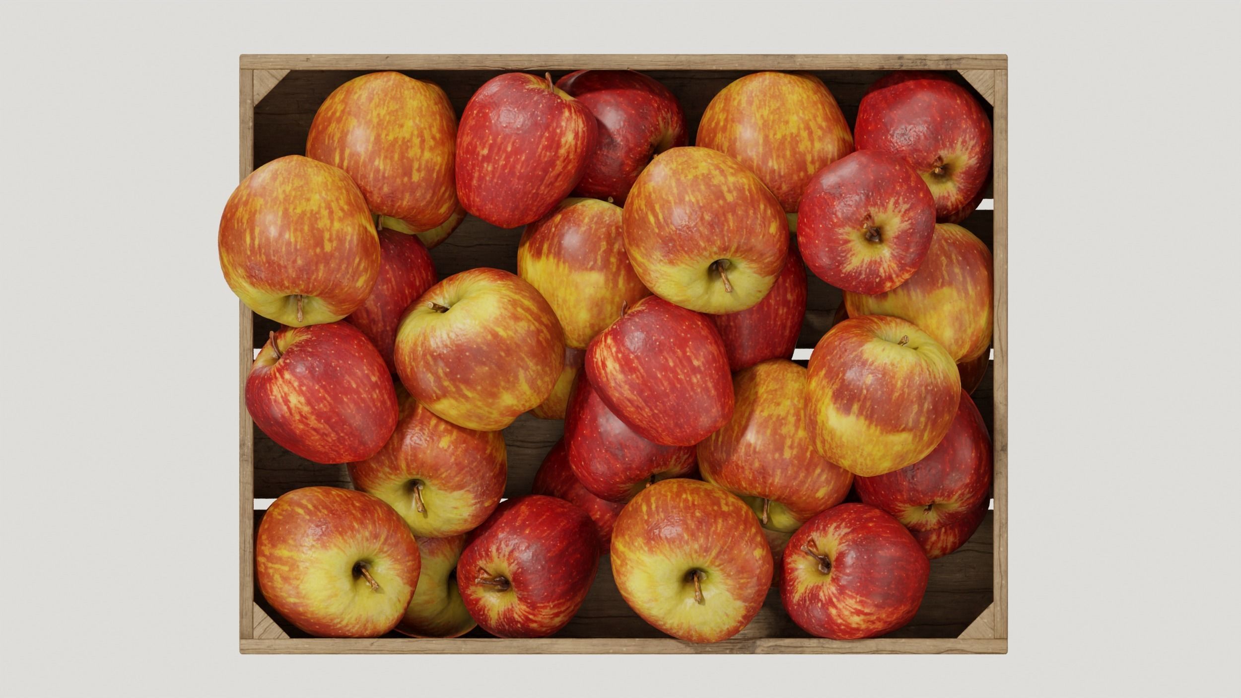 apple crates set 02 3D model_4