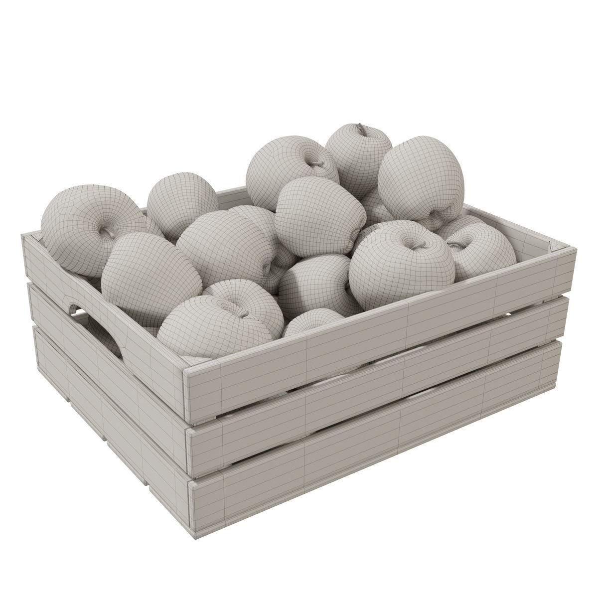 apple crates set 02 3D model_1
