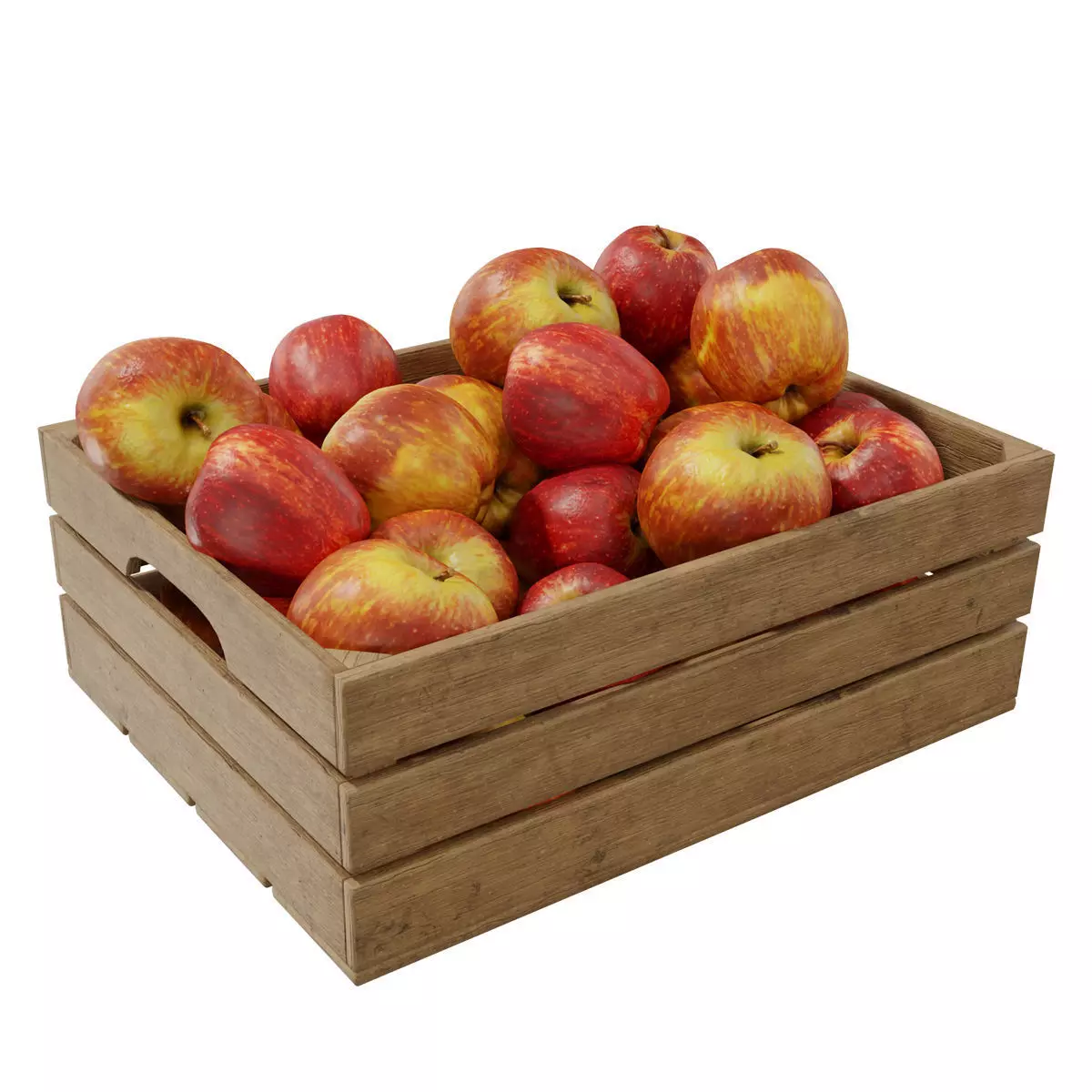 apple crates set 02 3D model_0
