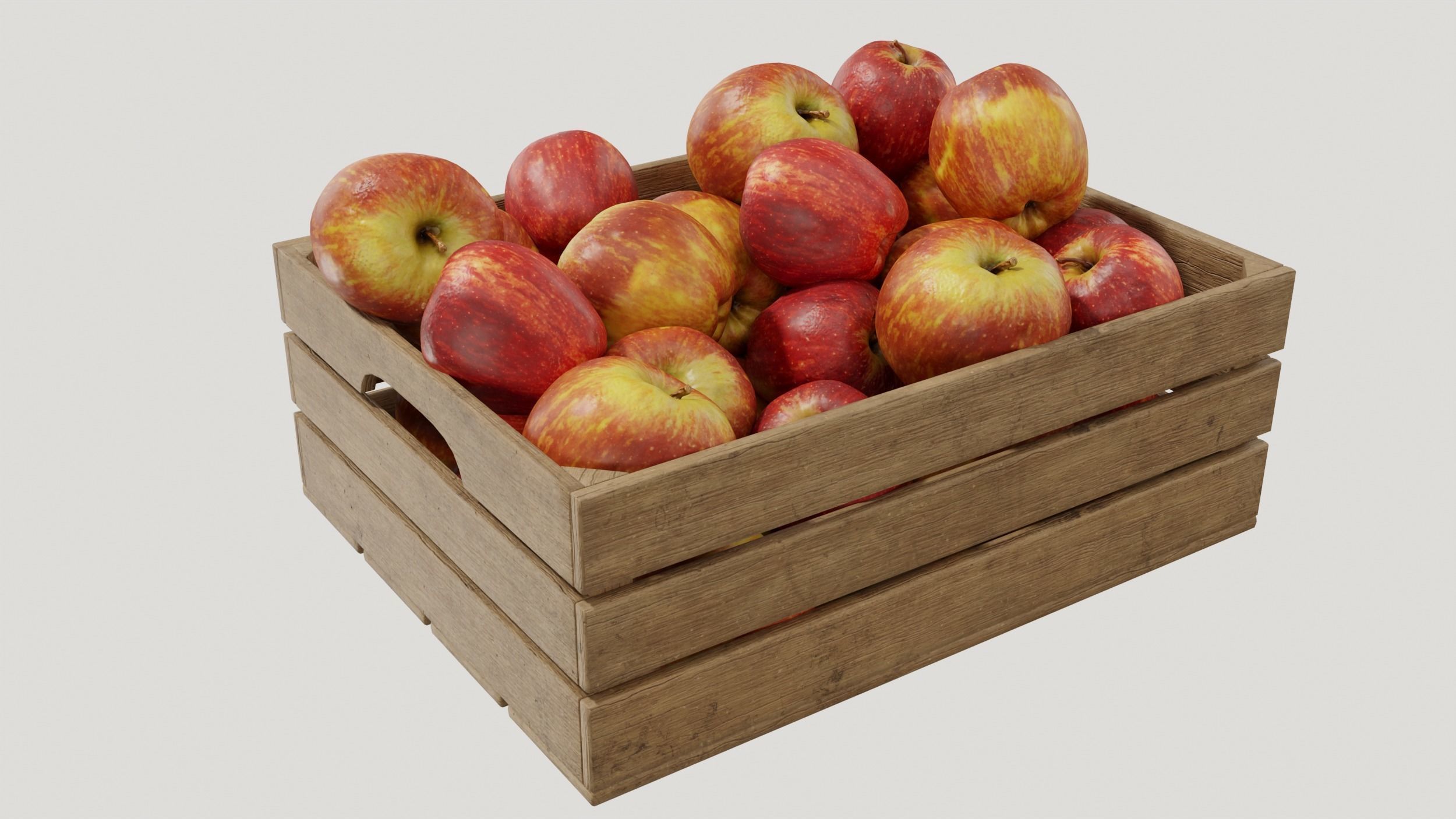 apple crates set 02 3D model_2