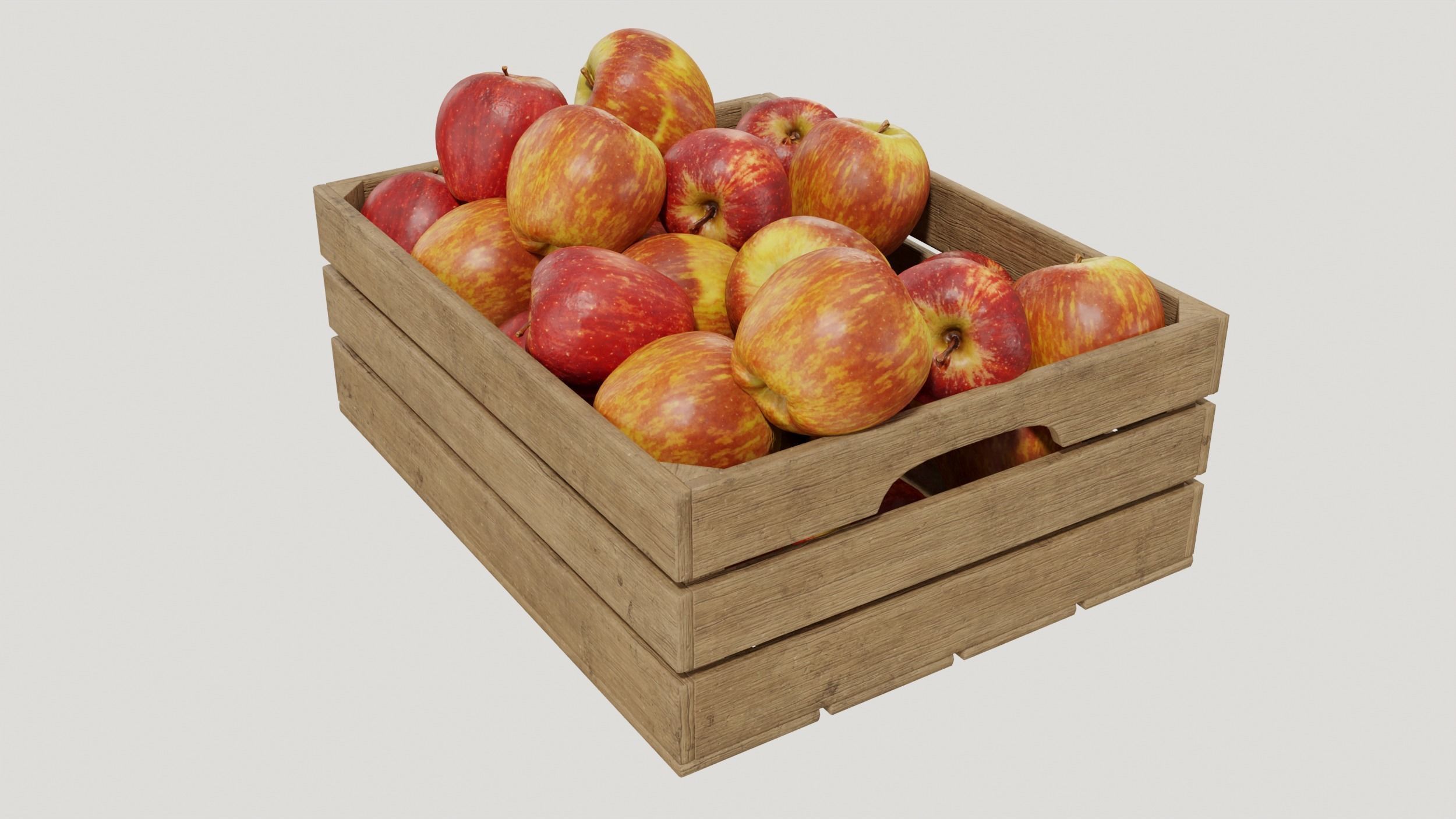 apple crates set 02 3D model_8