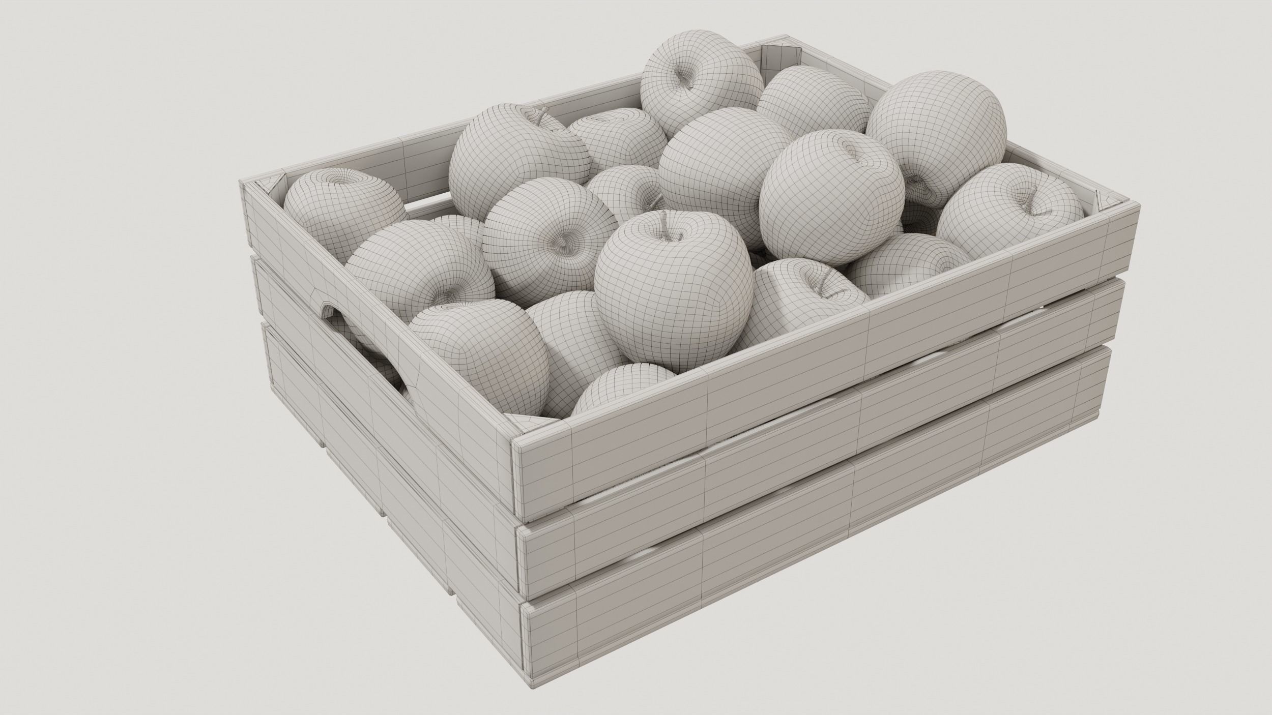 apple crates set 03 3D model_3