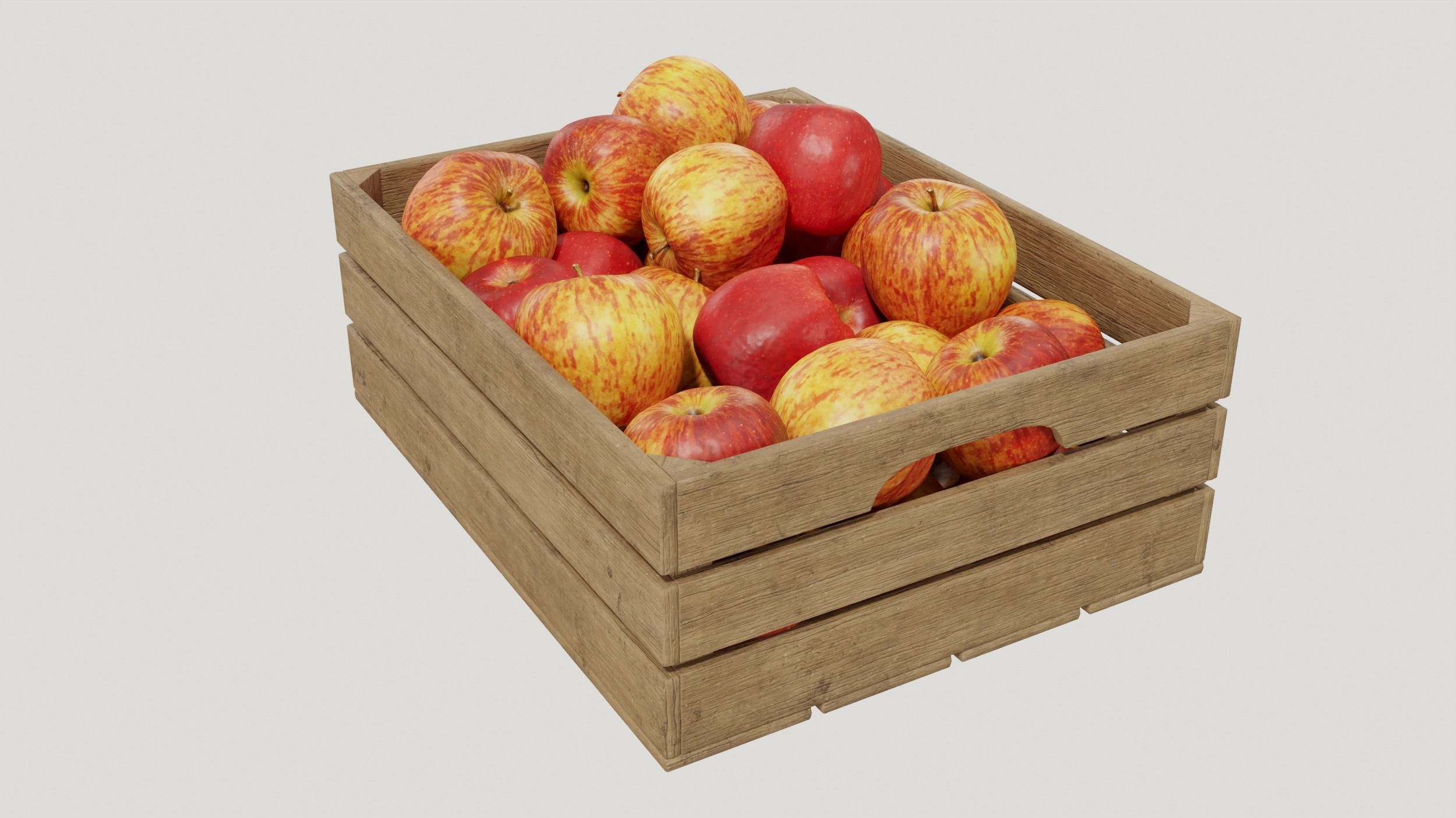 apple crates set 03 3D model_8