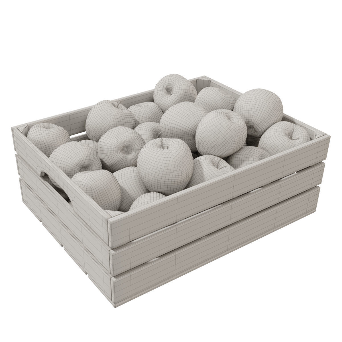 apple crates set 03 3D model_2