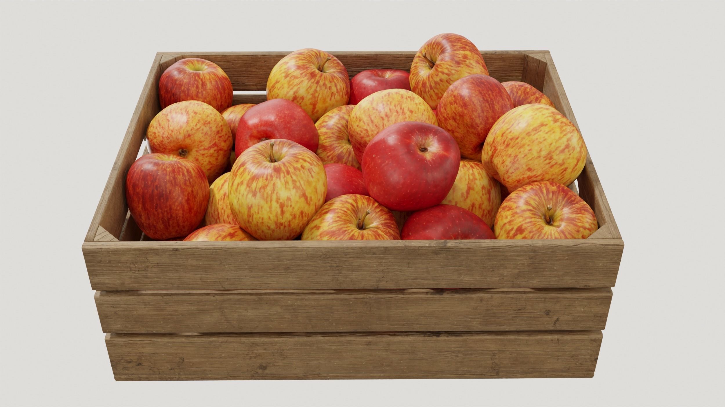 apple crates set 03 3D model_6