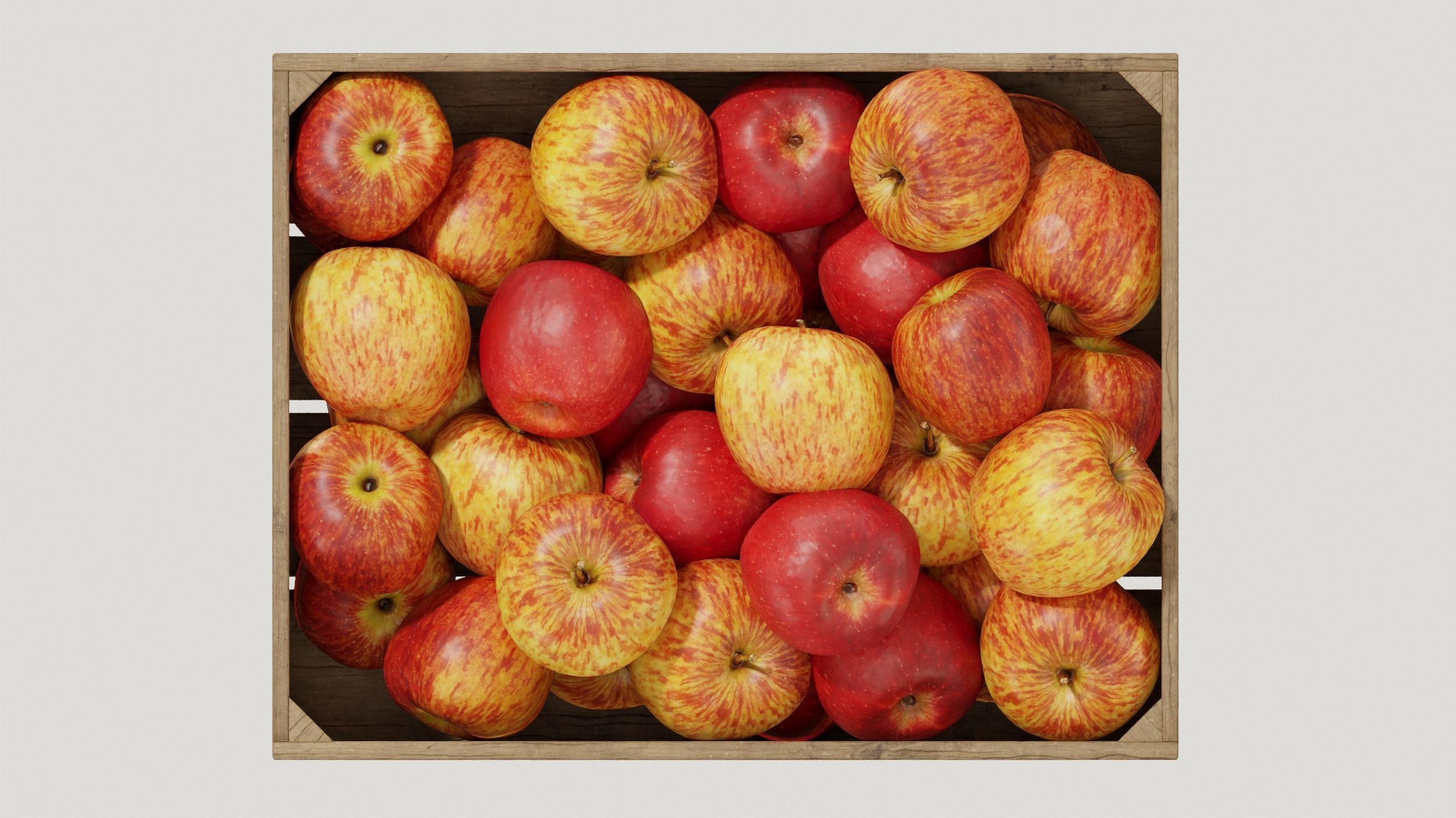 apple crates set 03 3D model_4