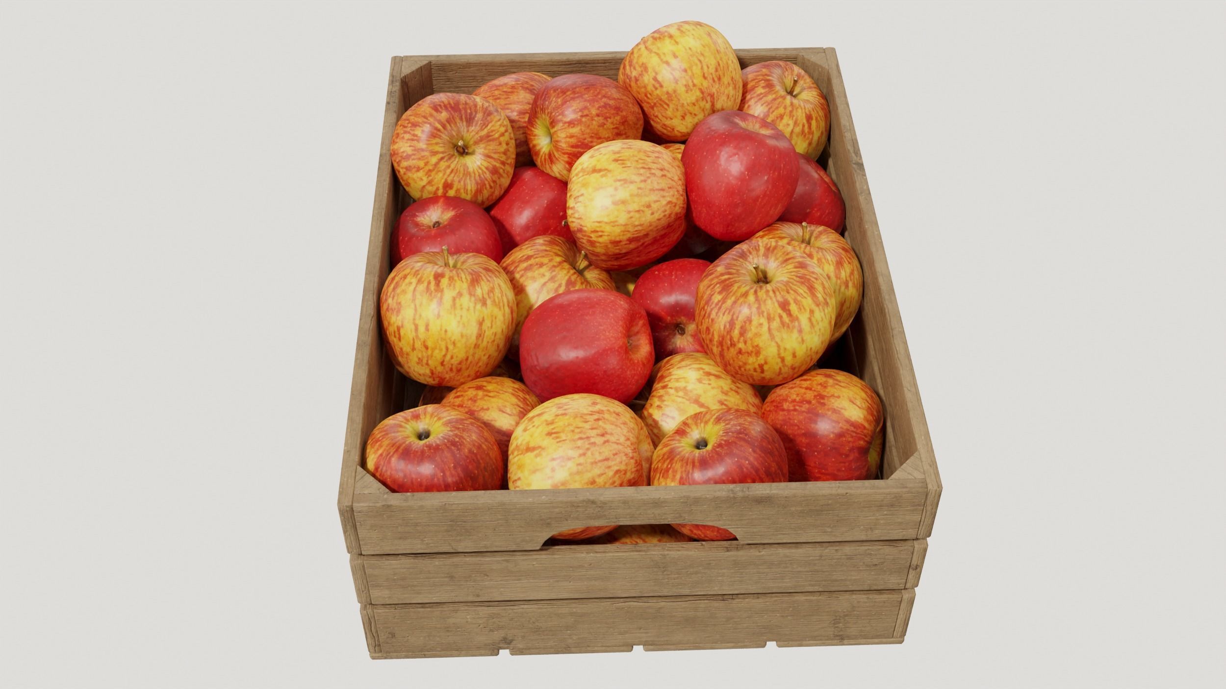 apple crates set 03 3D model_7