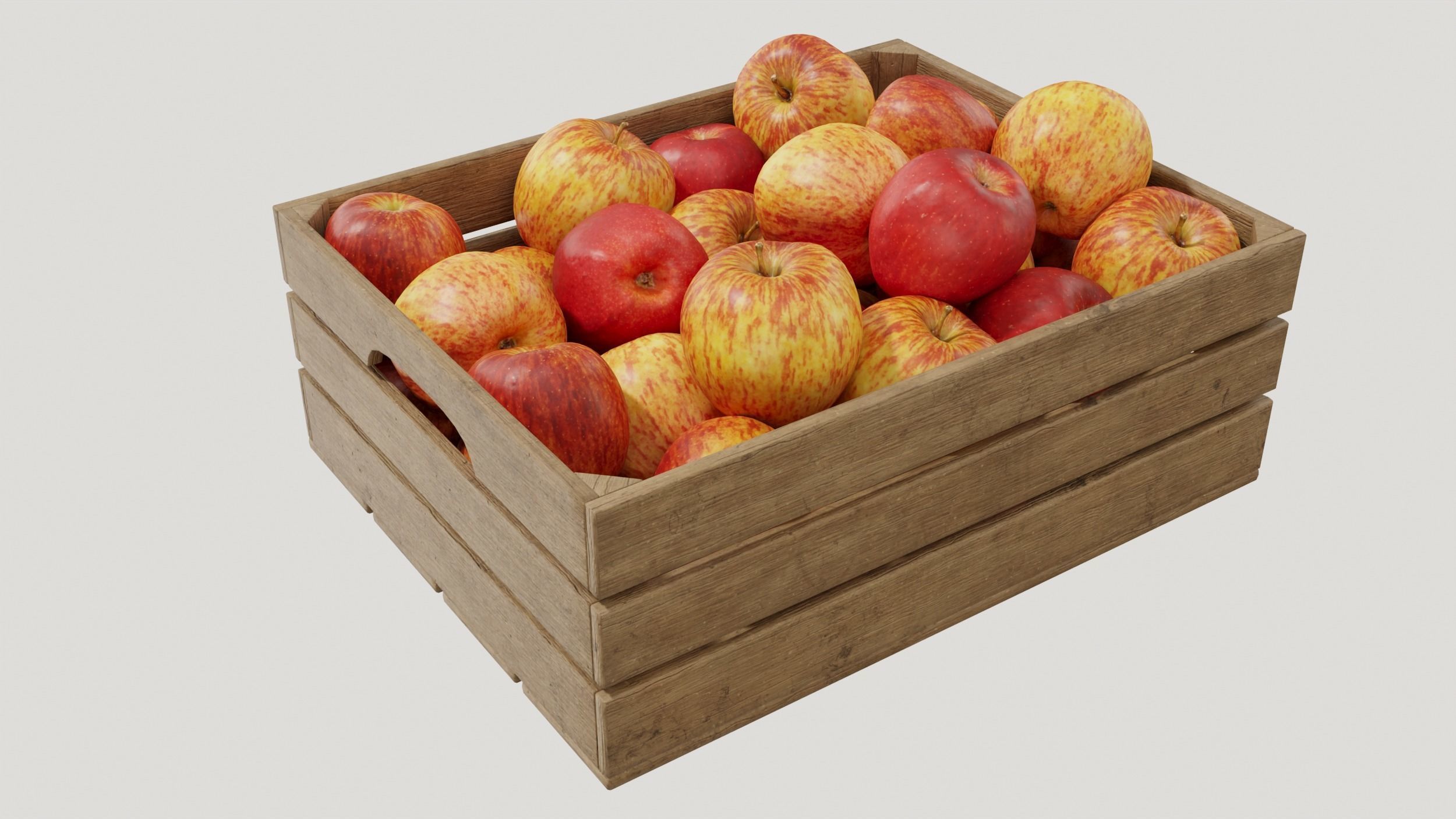 apple crates set 03 3D model_1