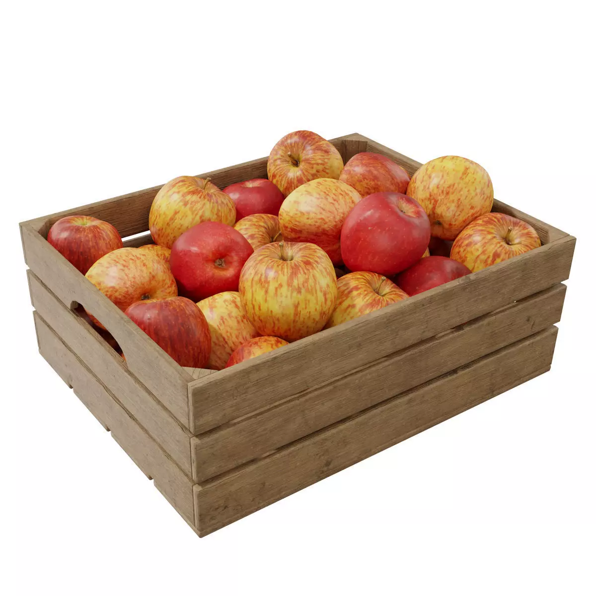 apple crates set 03 3D model_0