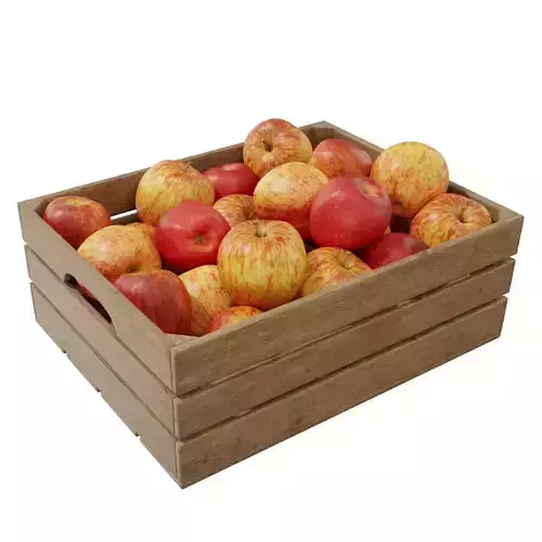 apple crates set 03 3D model