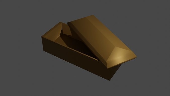 Coffin gold box Free 3D model
