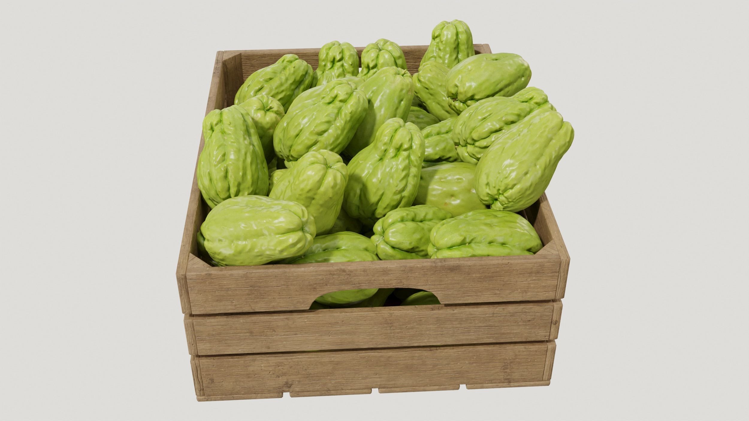 Chayote crates 3D model_7