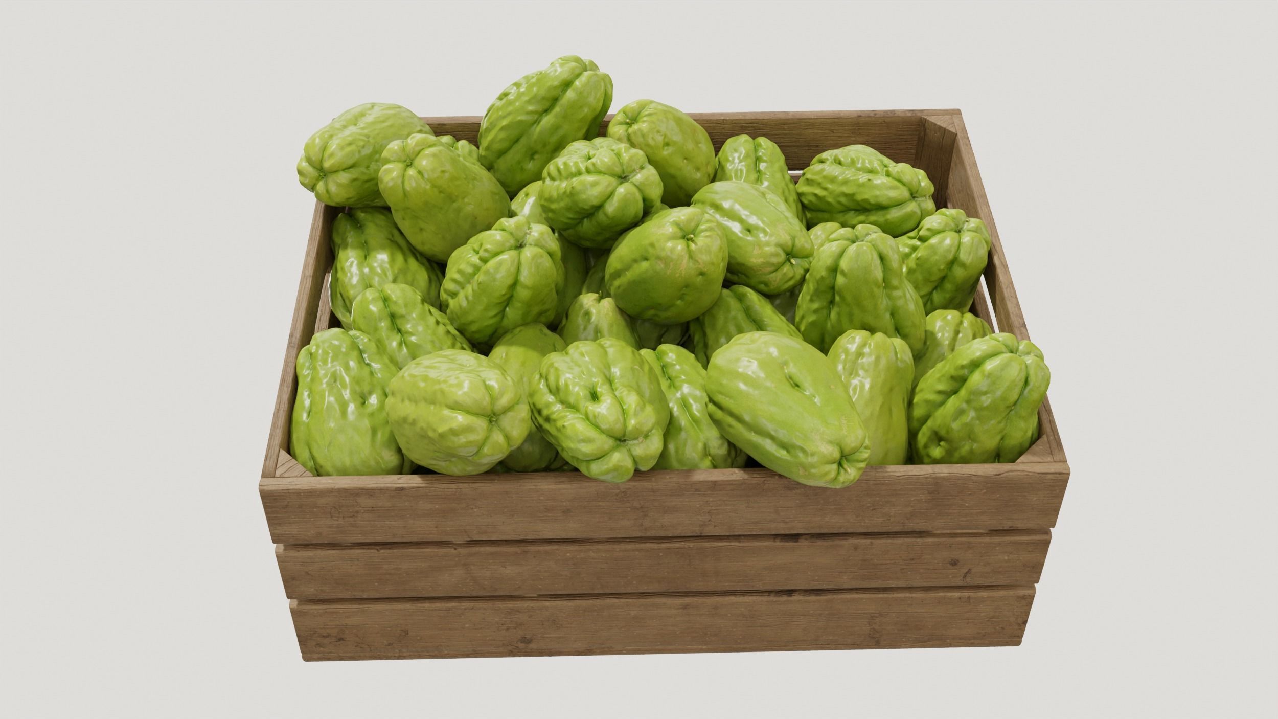 Chayote crates 3D model_4