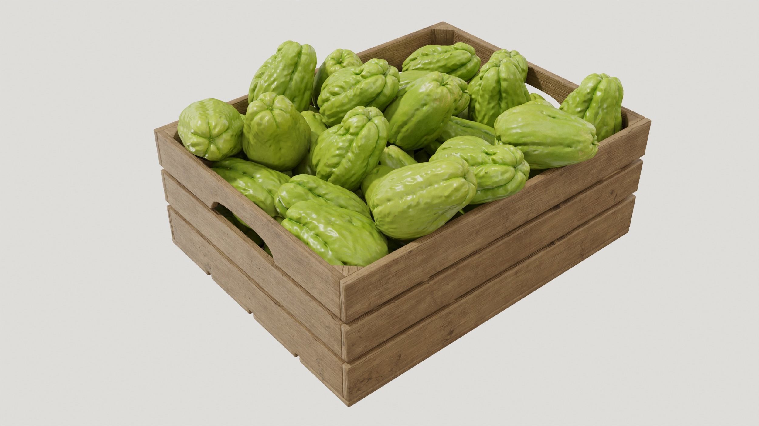 Chayote crates 3D model_1