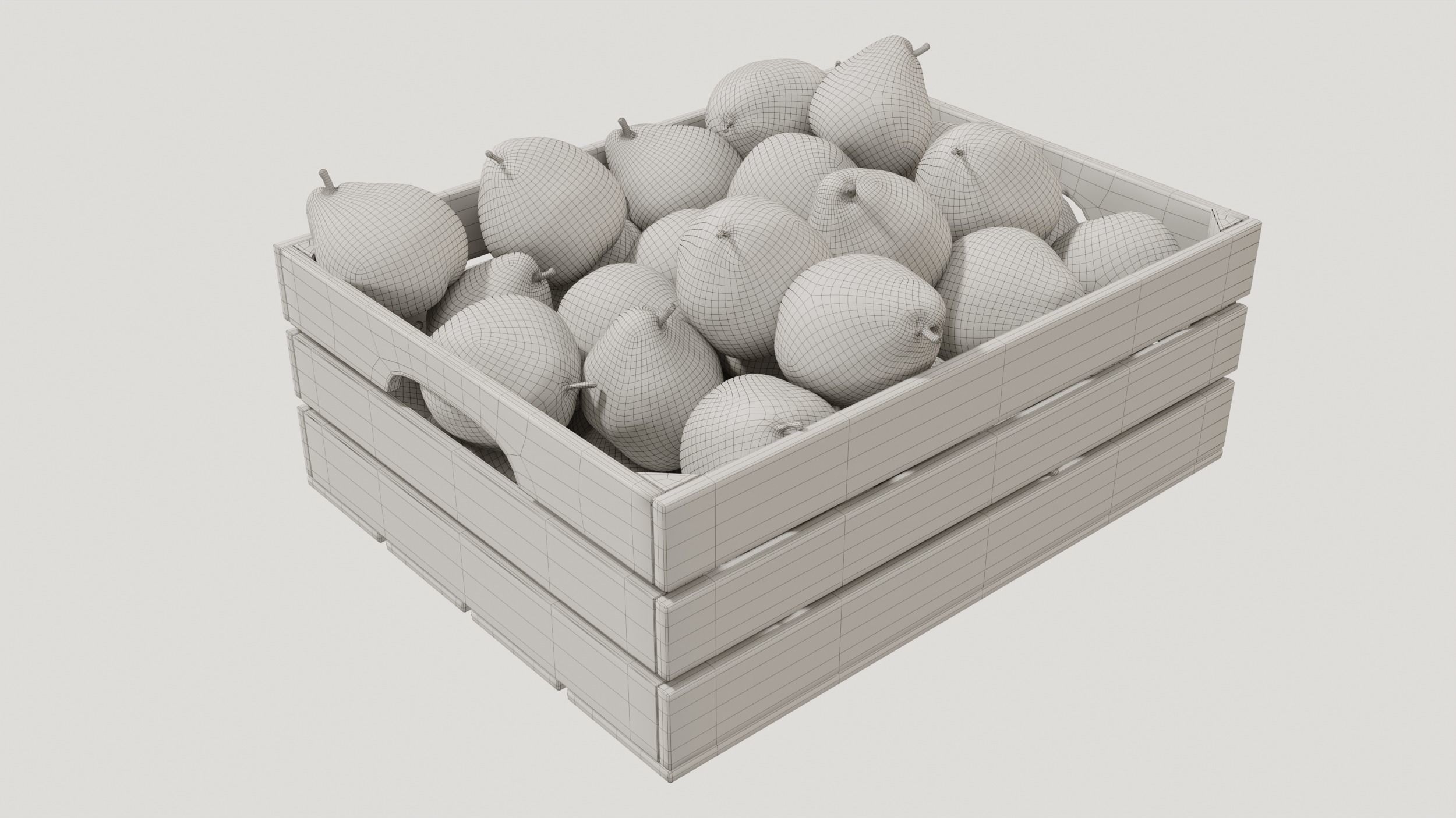 Cheeky pear crates 3D model_2