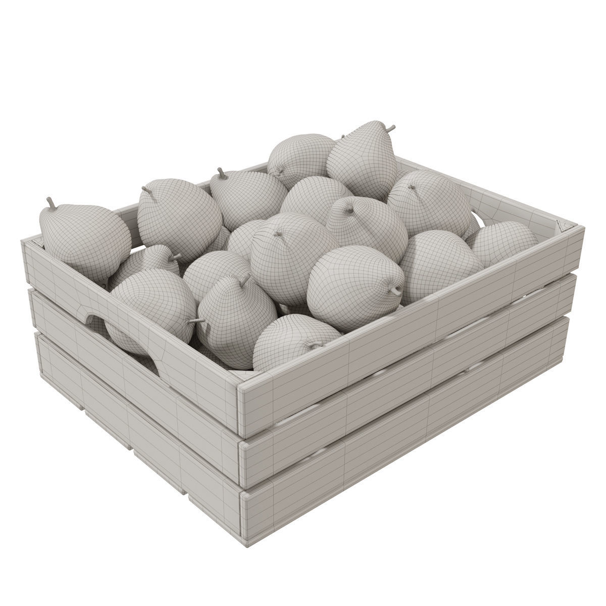 Cheeky pear crates 3D model_7