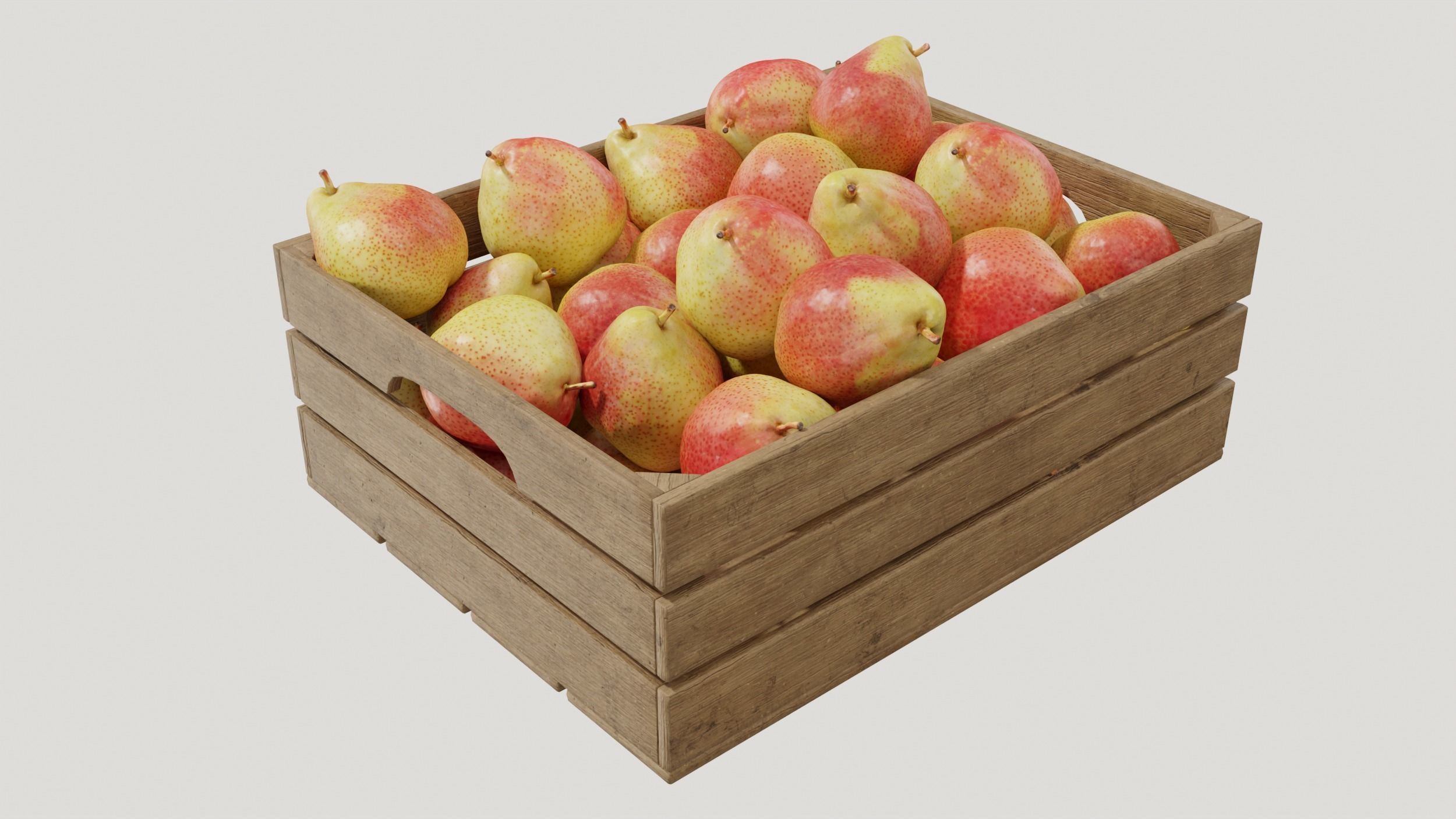 Cheeky pear crates 3D model_1