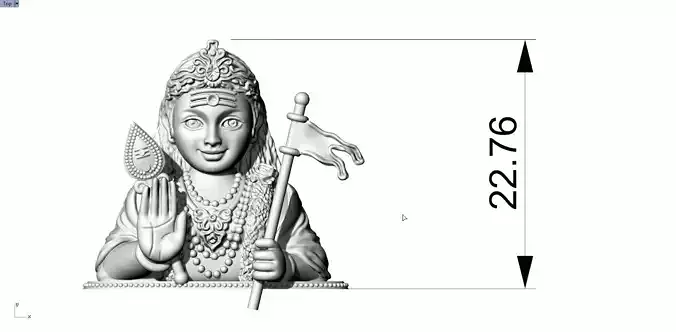 MURUGAN 3D MODEL statue of lord ganesha 3D print model